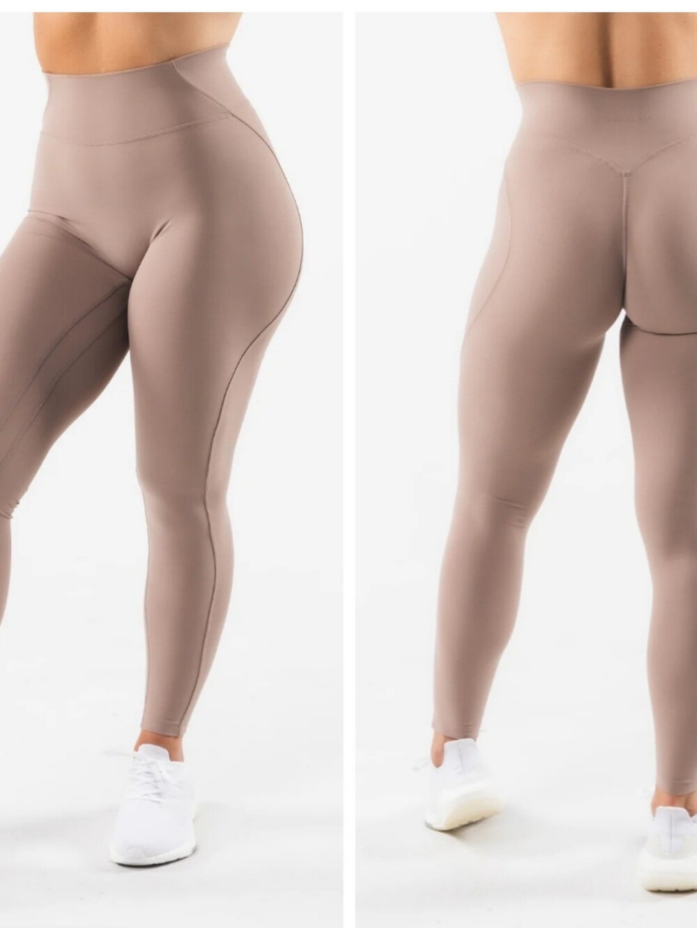 Alphalete aura high rise leggings full length tan light brown size medium